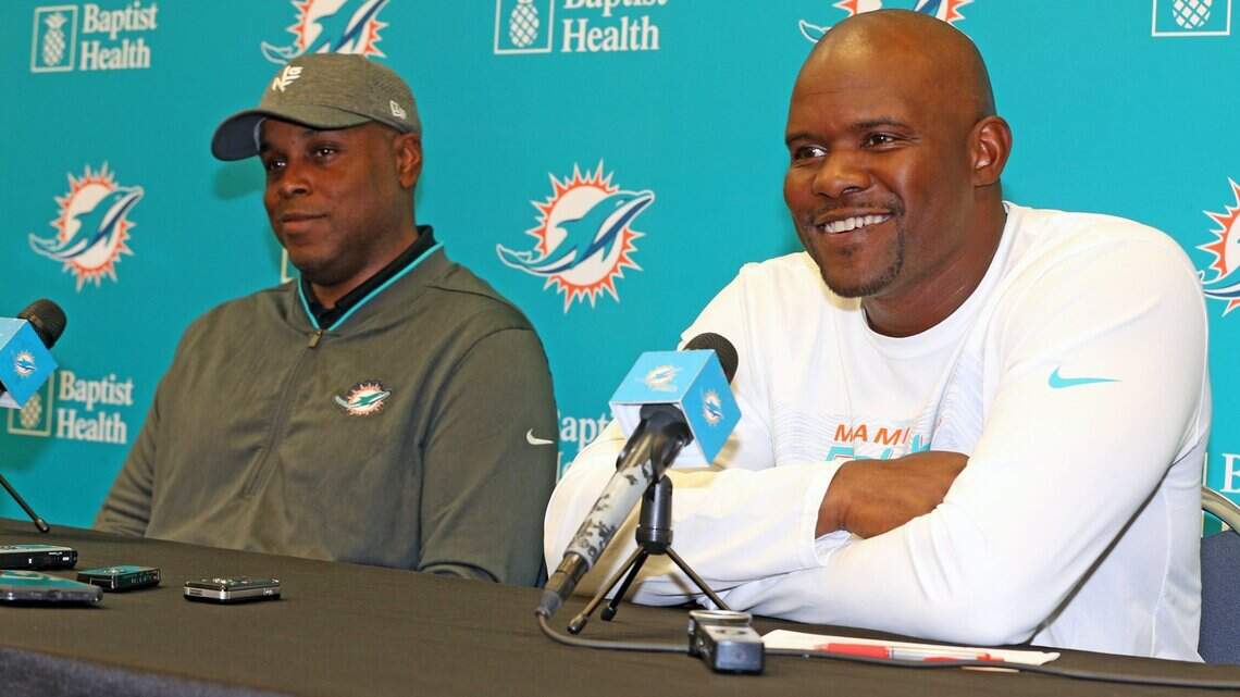Miami Dolphins GM Chris Grier makes pro day appearance. Here’s what he saw