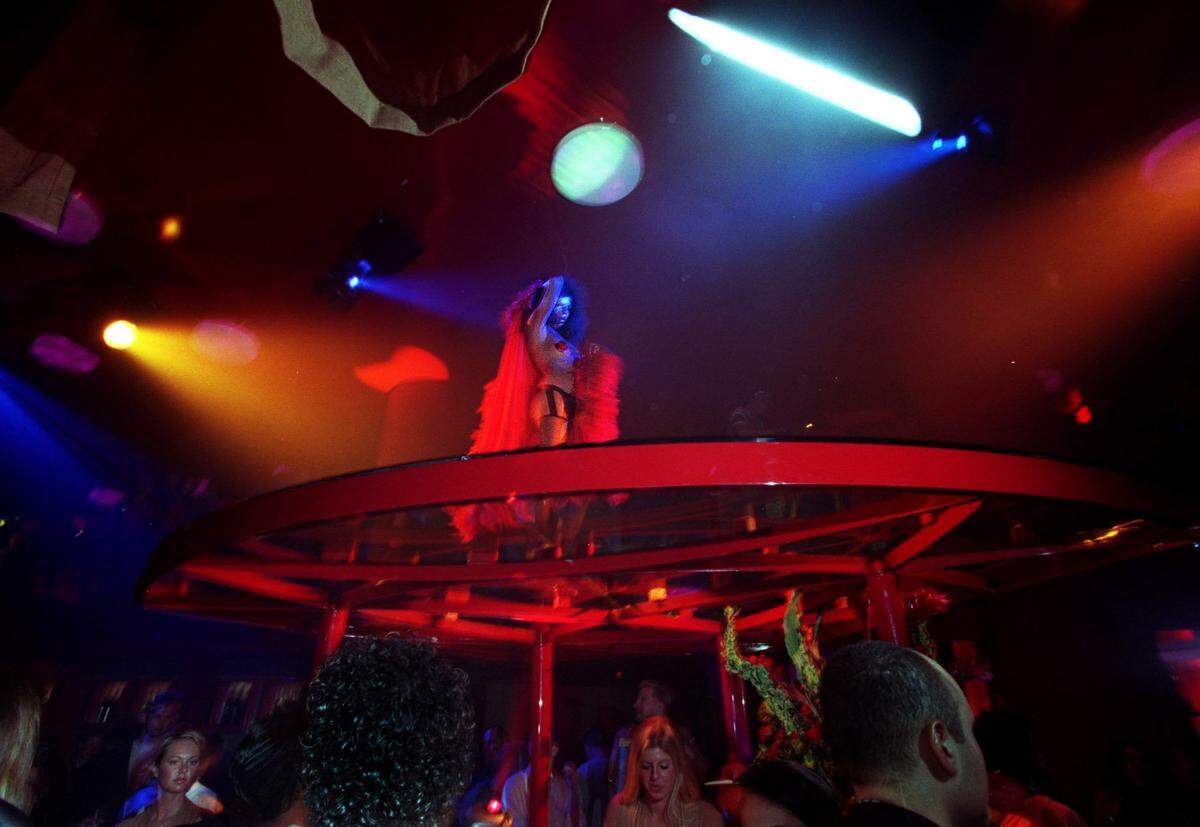 In 2001, opening night at the newest South Beach nightspot, Kiss, on Lincoln Road.