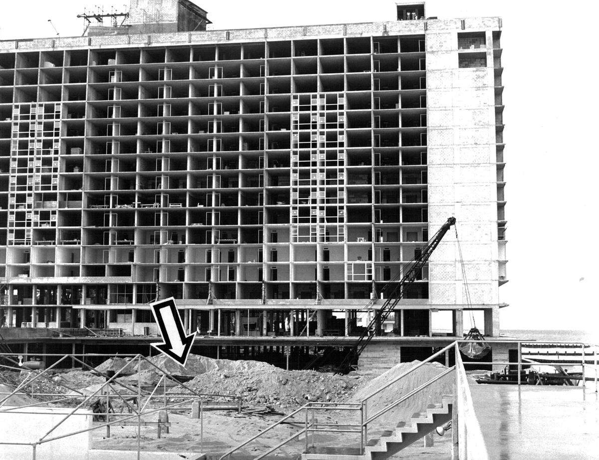 Carillon Hotel under construction in the 1950s.