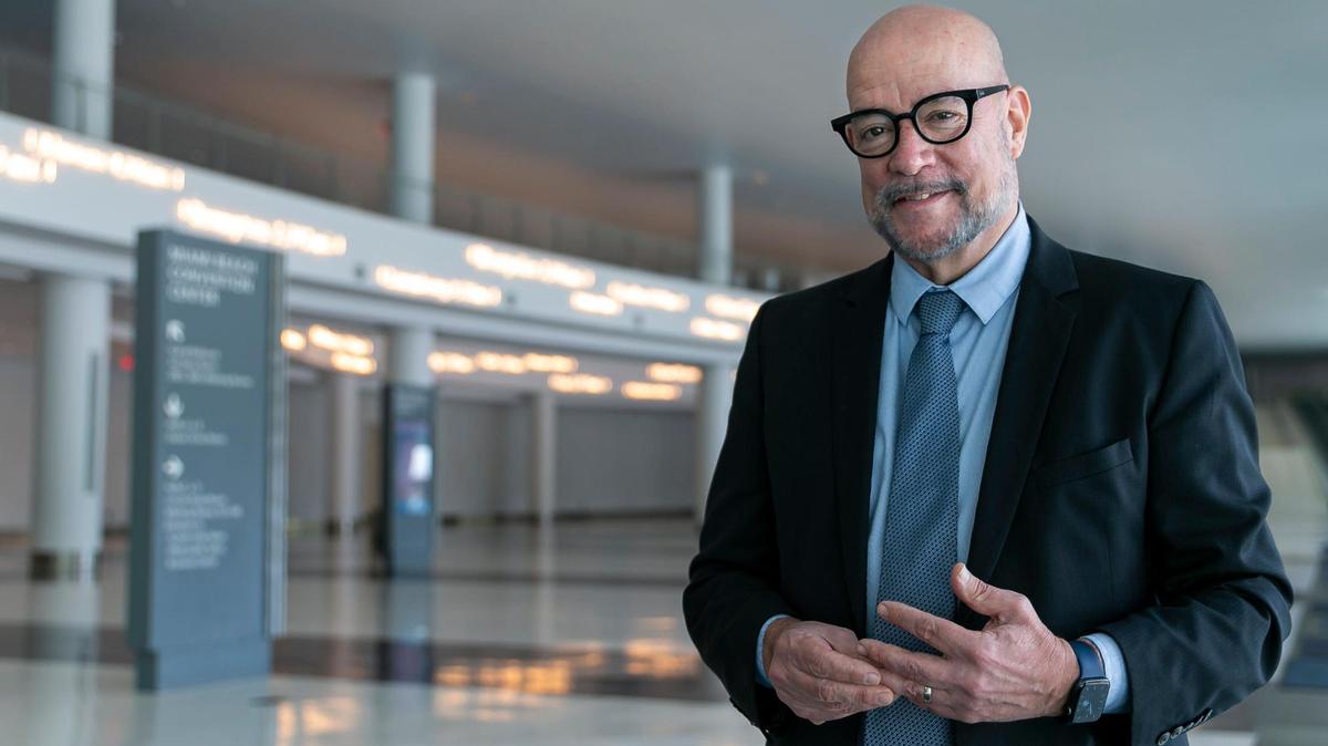 David Whitaker, CEO of the Greater Miami Convention & Visitors Bureau, returned to South Florida in August 2021 to run Miami-Dade’s tourism marketing agency. He’s seen here at the Miami Beach Convention Center.