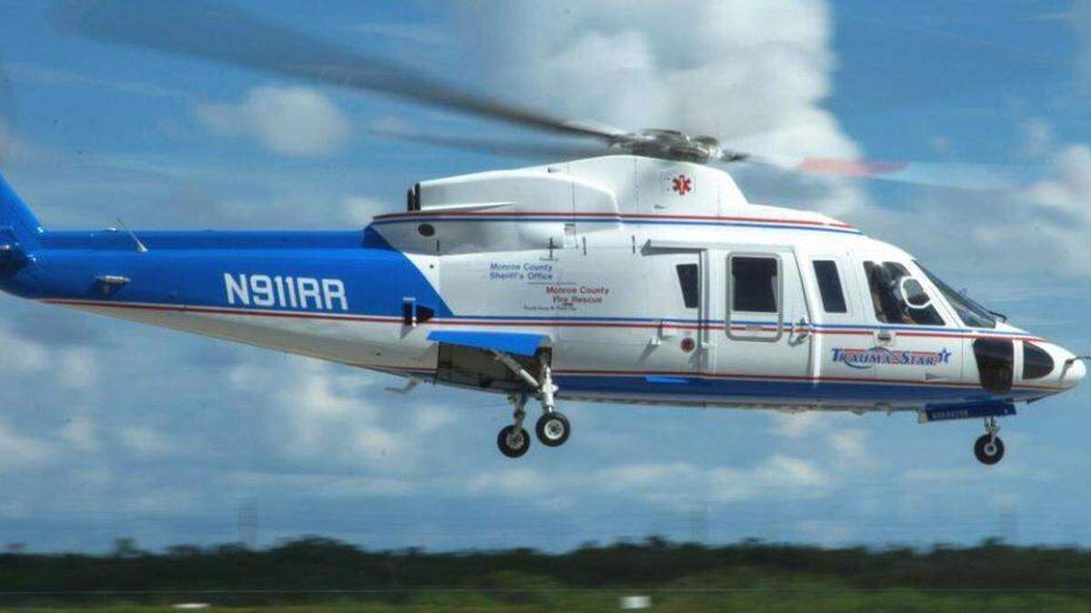 Monroe County’s Trauma Star helicopter flew an 18-year-old man to Jackson South Medical Center Wednesday, Nov. 26, 2025, after he was injured by a boat propeller while swimming in the Florida Keys.