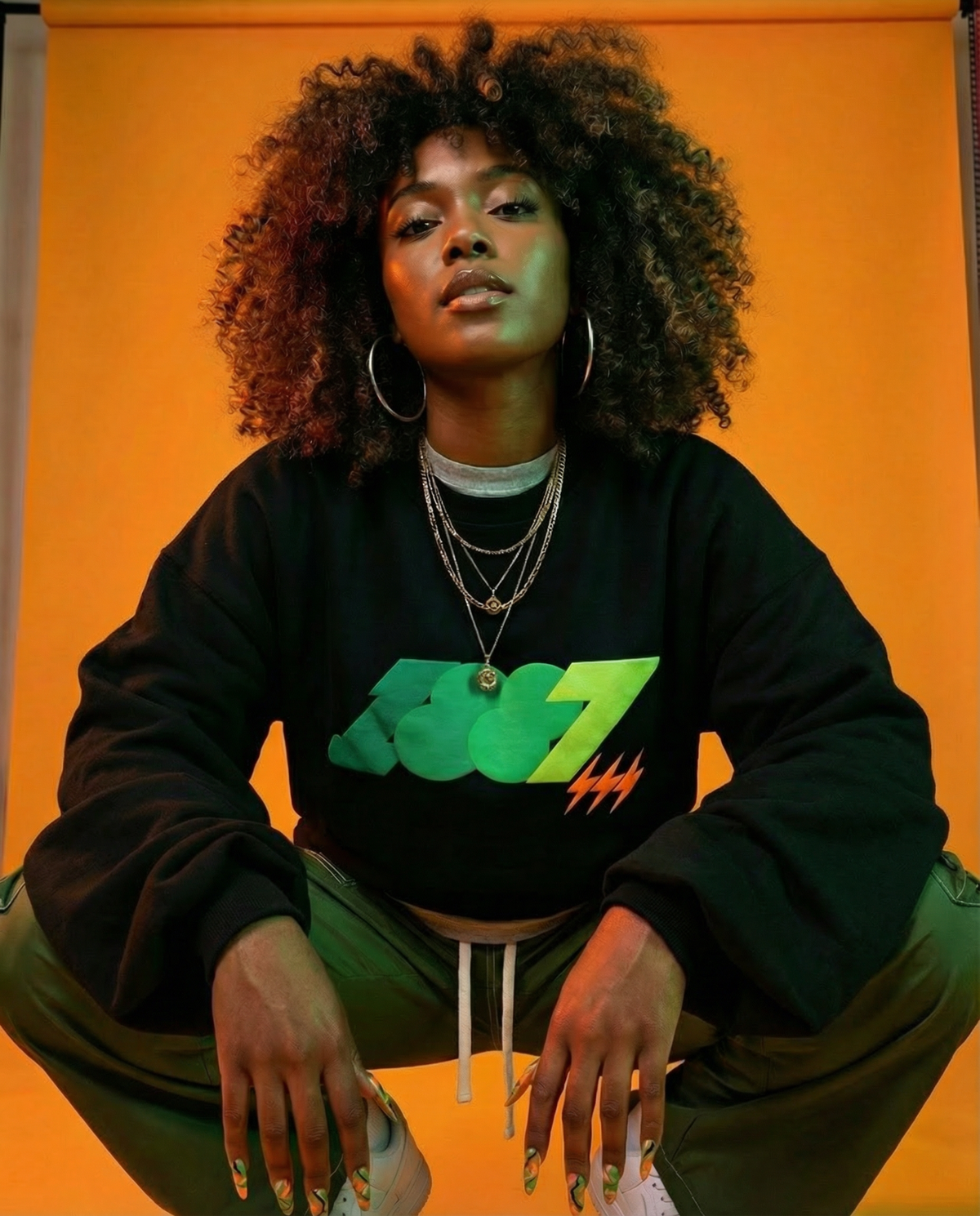 A model wears a sweatshirt from Fort Lauderdale brand Dungeon Forward.