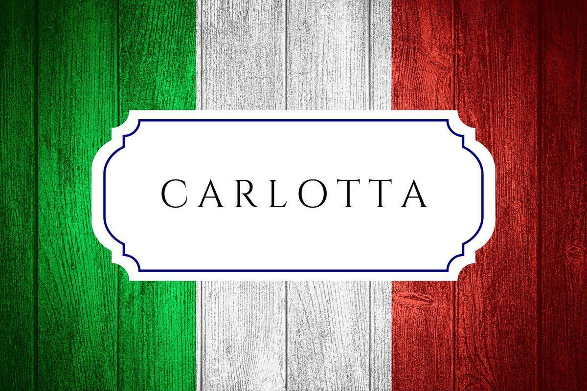 italian baby name carlotta