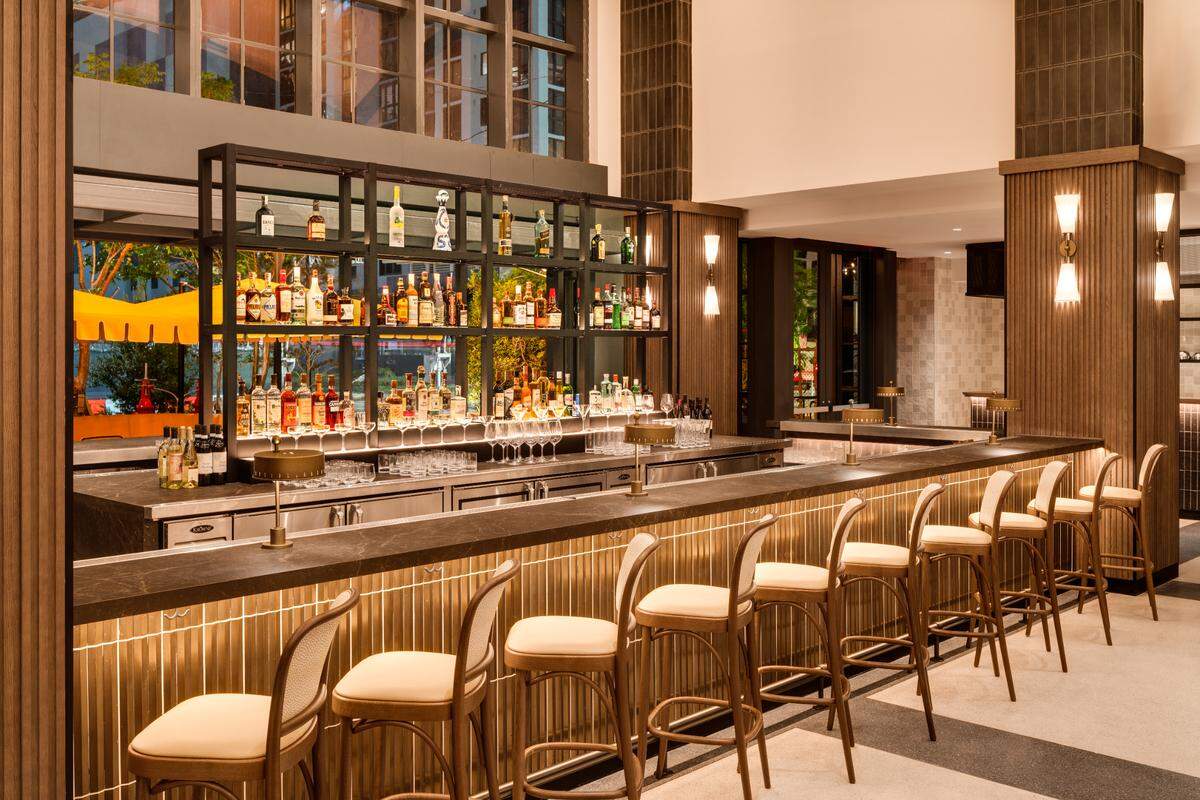 The bar at Casa Gianna at the Gale Miami Hotel & Residences.