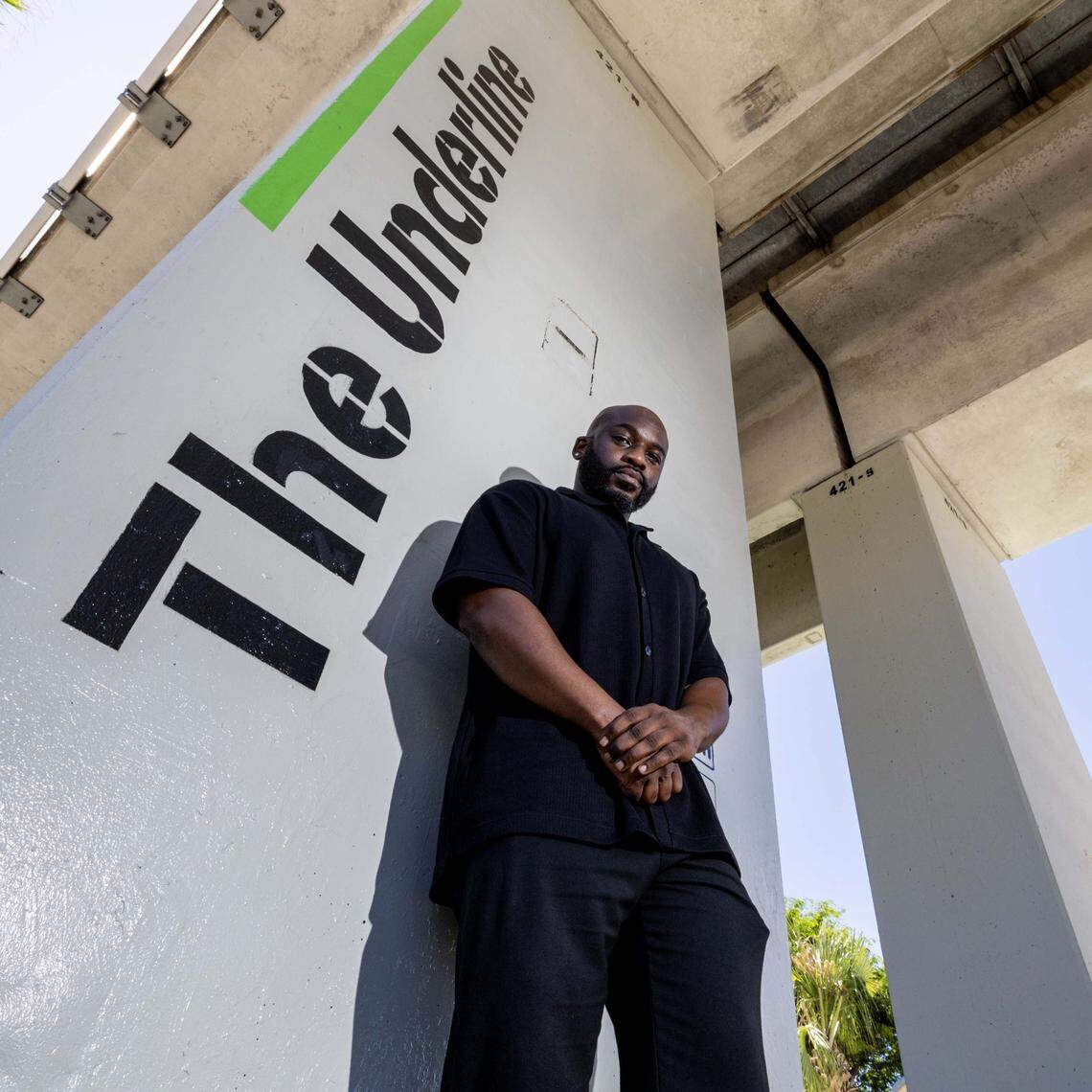 Chief Marketing Officer Lisle Bowen stands at the beginning of The Underline's newly constructed Phase 3 near 2400 SW 27th St on Tuesday, August 12, 2025, in Miami, Fla.