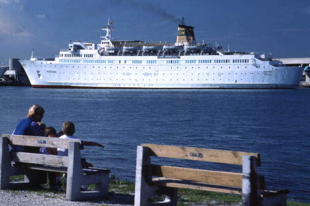 Wallenius Lines cruise ship Bohème arrived in Key West in June 1977.