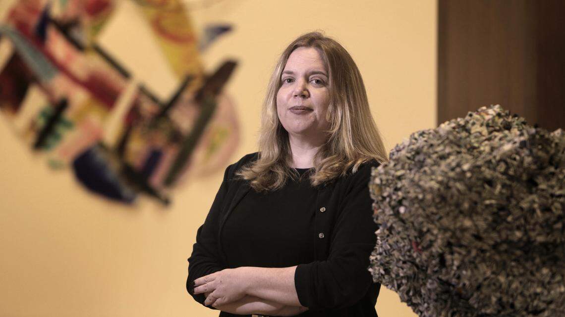 Miami, June 14, 2019 - Curator Amy Galpin photographed at the CUT, Abstraction in the United States from 1970s to present at the Frost-FIU Museum of art at FIU South Campus, 10975 SW 17th St, Miami, FL 33199