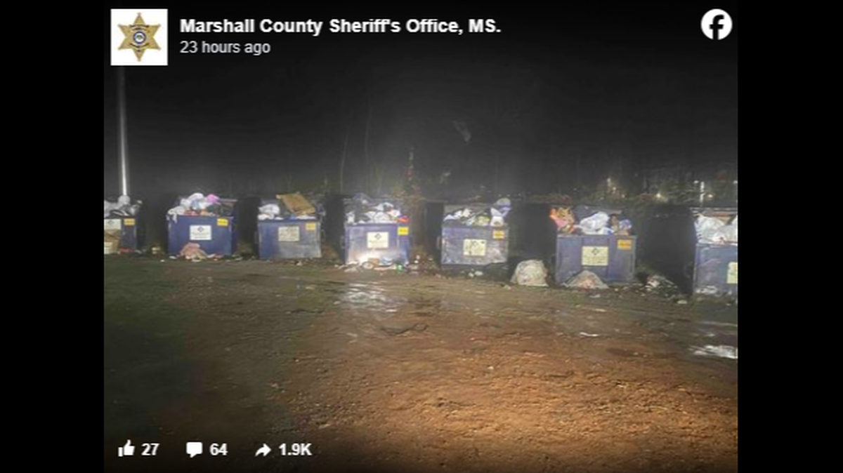 The baby girl was found behind a line of dumpsters in a car seat and covered in a blanket, Mississippi officials said.