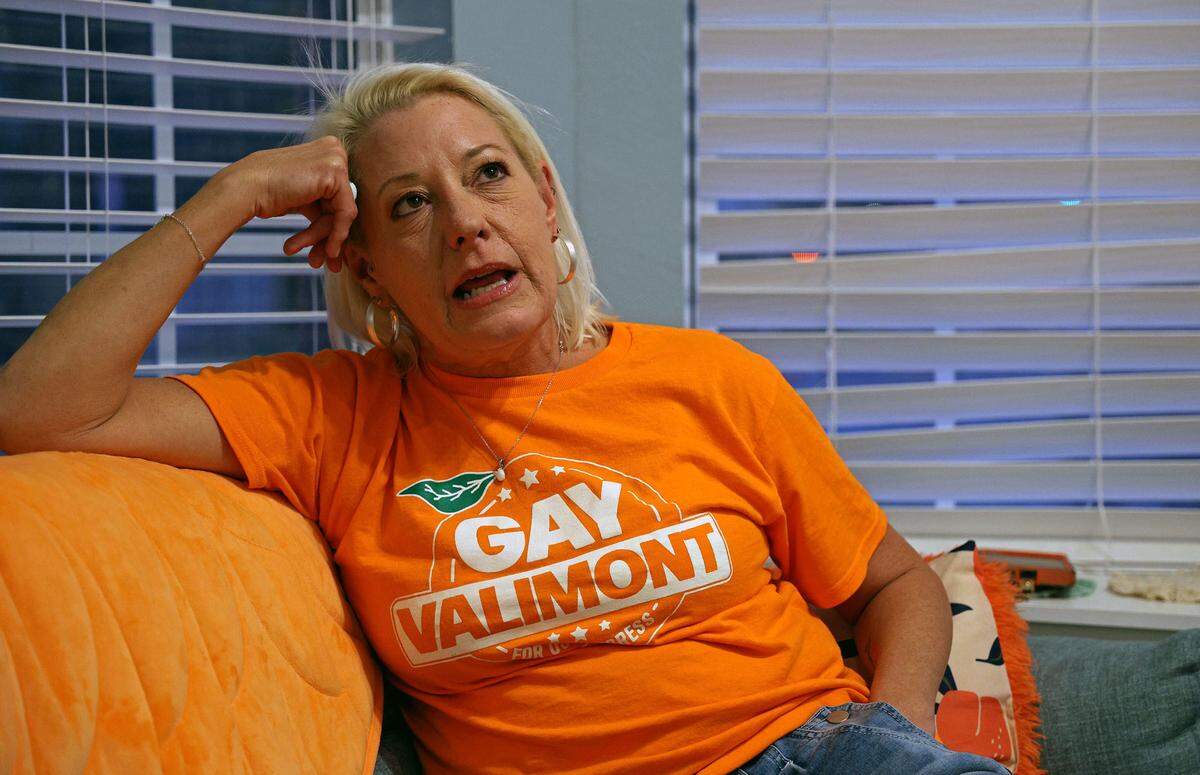 Gay Valimont, the sole Democratic candidate who qualified for the general election for Congressional District 1, sits down during an interview at her office in Pensacola, Fla., Saturday, January, 25, 2025.