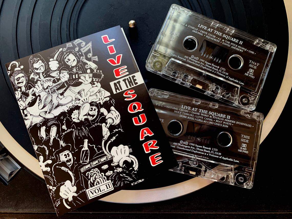 Washington Square at 645 Washington Ave. on South Beach was an early-’90s rock club that hosted local hardcore, alternative rock acts. In 1993, the club’s organizers put together a two-CD and two-cassette package of 33 performances, “Live at the Square.” The “Vol. 2” set includes cuts by Natural Causes, Diane Ward, Holy Terrors, Cell 63, Snatch the Pebble and Love Canal.