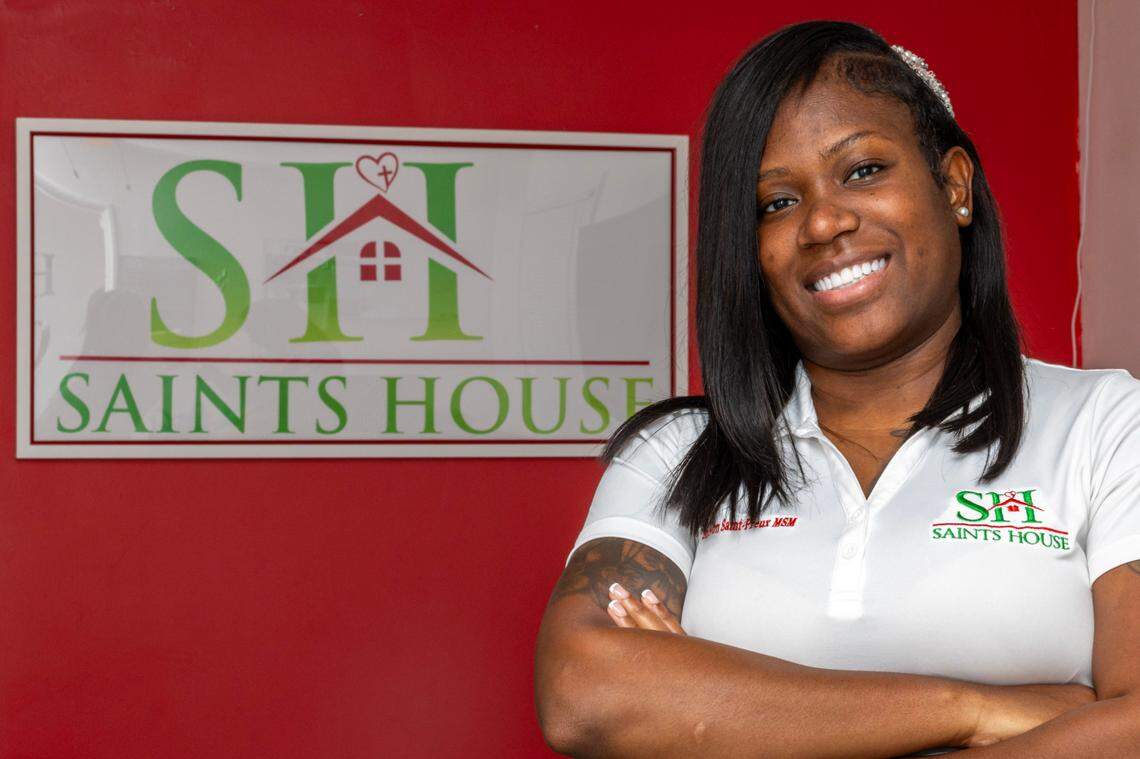 Founder Shavon Saint Preux at Saint House on Monday, October 21, 2024, in Miami, Fla. Saints House is a transitional housing program for those aging out of foster care.