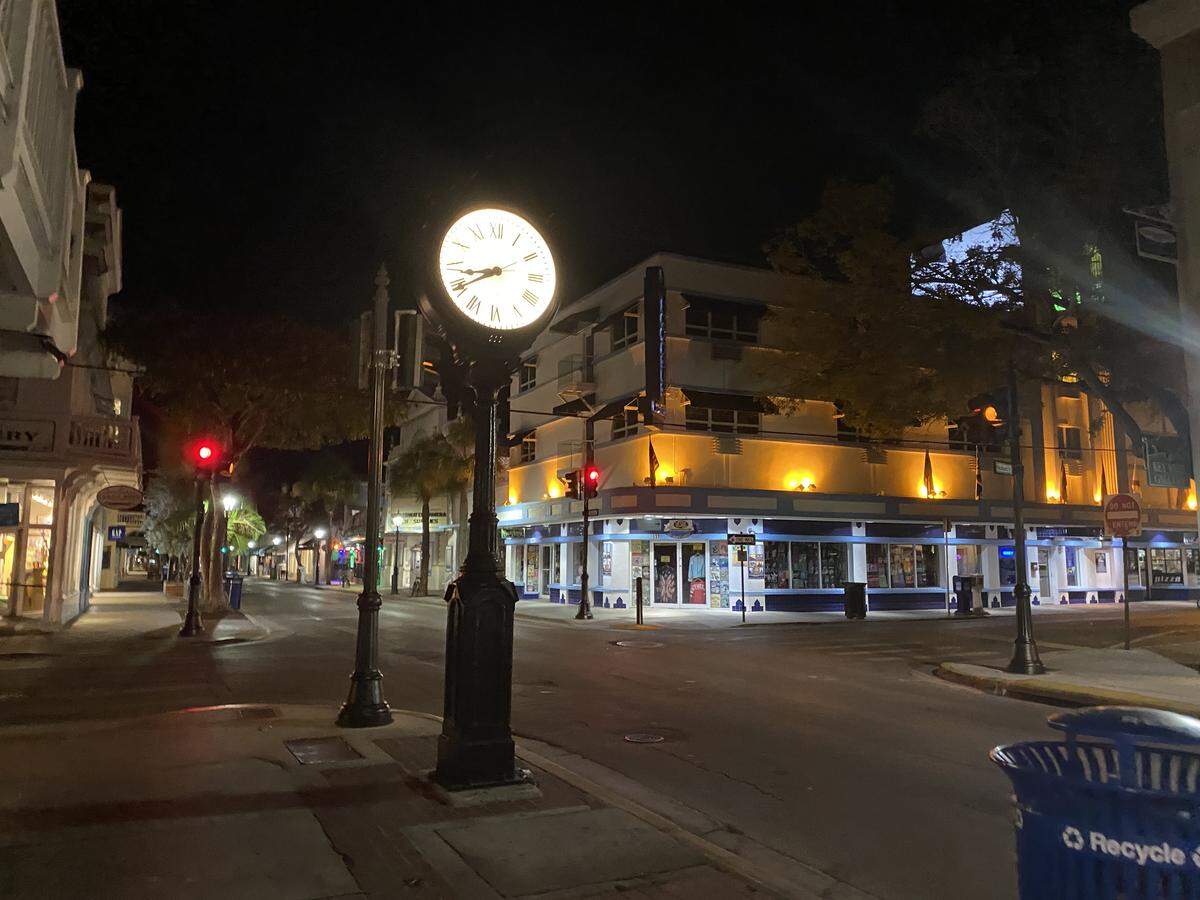 Duval Street in Key West was largely empty of people on Wednesday, March 25, 2020. This time of year usually brings hordes of tourists to the island’s downtown.