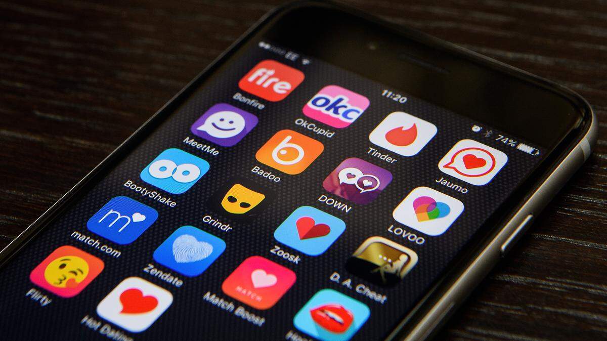 A selection of online dating app logos are seen on a mobile phone screen on November 24, 2016 in London, England.