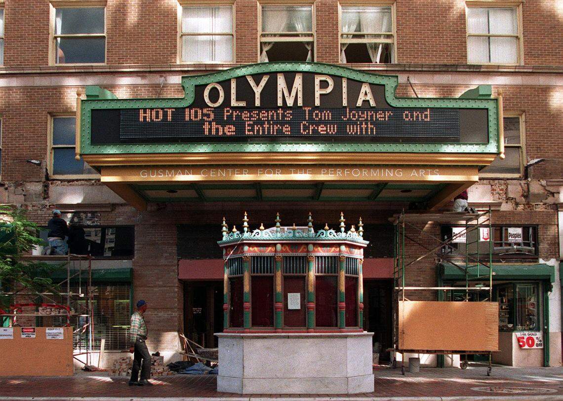 January 26, 1999 – Exterior view of Miami’s historic Gusman Theater.