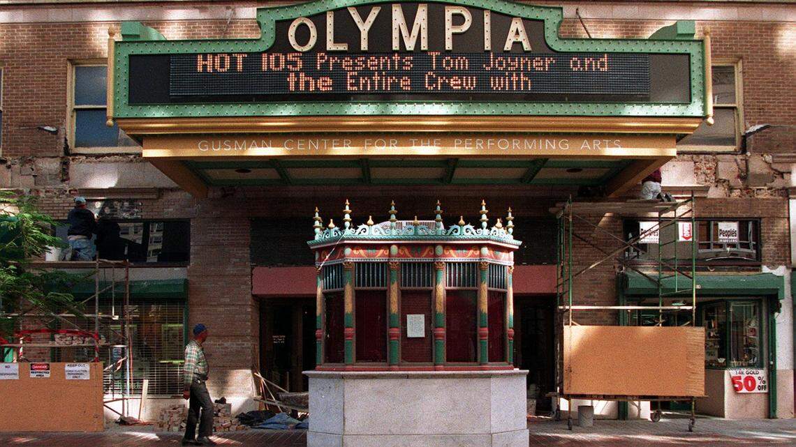 January 26, 1999 – Exterior view of Miami’s historic Gusman Theater.