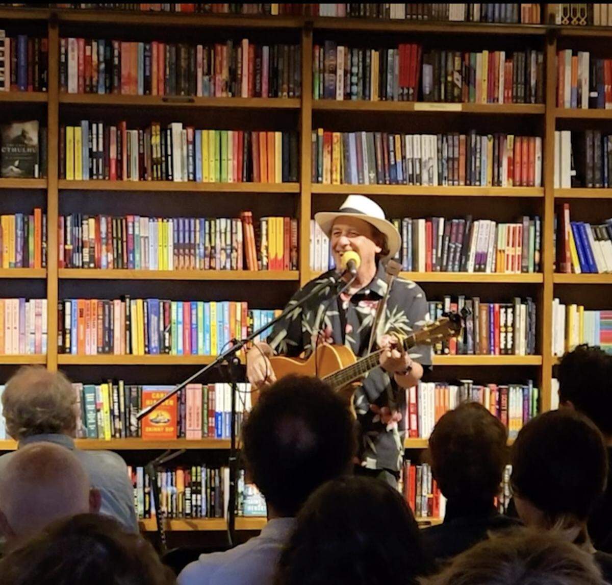 Singer/songwriter Grant Livingston performed at Books & Books at the author talk of Michael Grunwald and his book, ‘We Are Eating the Planet.’