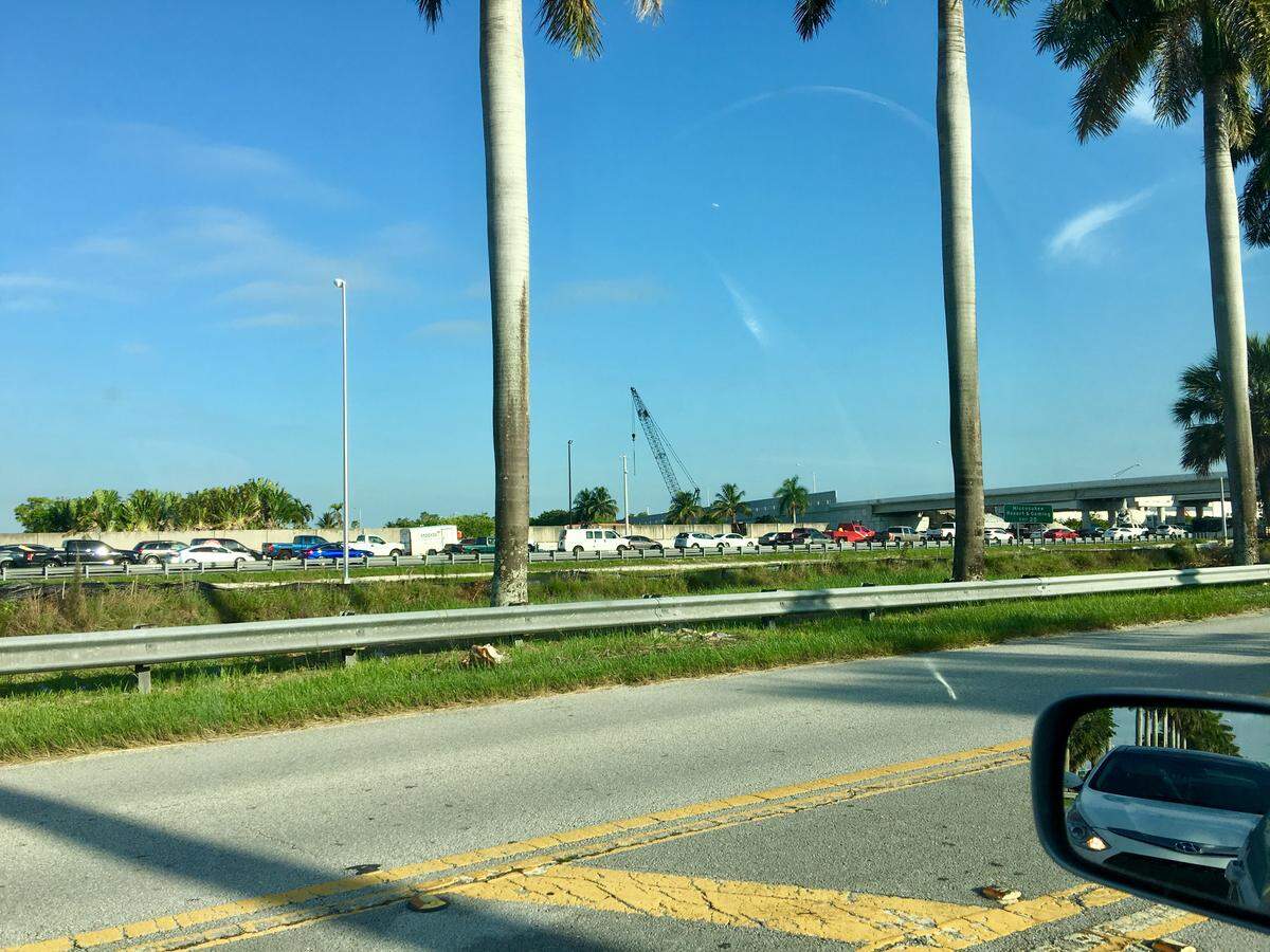 The Florida’s Turnpike is a parking lot near Southwest Eighth Street and traffic along adjacent Southwest 117th Avenue isn’t any better. This is thanks to the removal of a road sign on July 3, 2019.