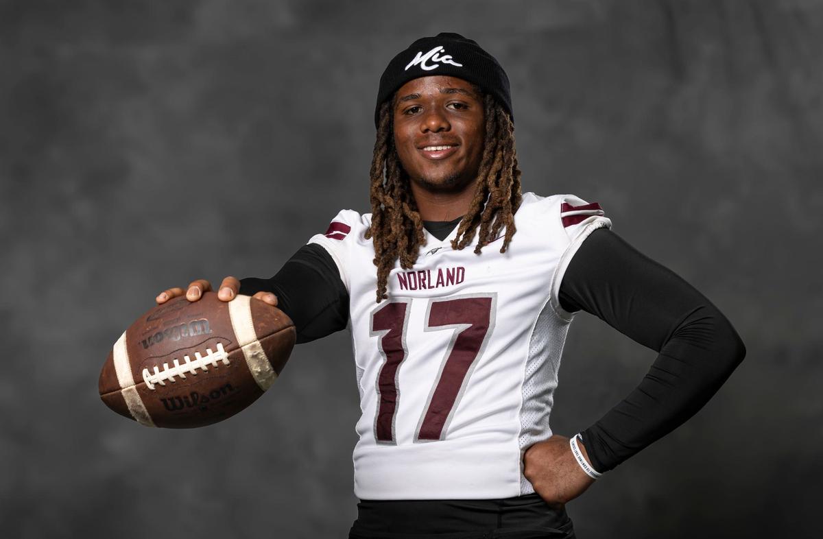 Miami Norland Senior High School’s quarterback Ennio Yapoor is photographed during Media Day at Hope Church of Christ on Saturday, Aug. 3, 2024, in Hollywood, Fla.