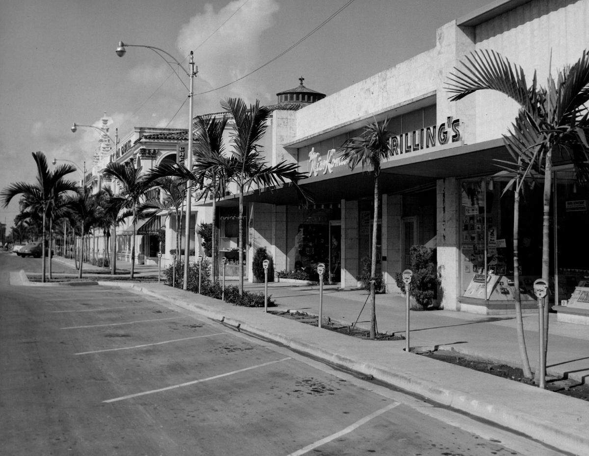 Coral Gables’ Miracle Mile in the 1950s.