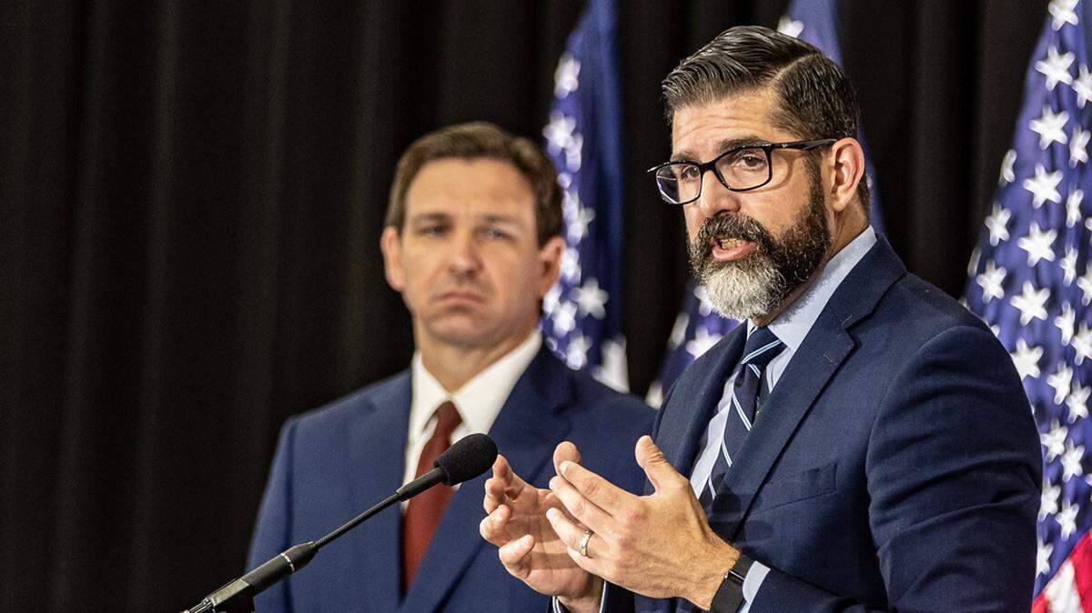 Then-Florida Education Commissioner Manny Diaz and Gov. Ron DeSantis oversaw the introction of new educational standards that require students to learn that enslaved people “developed skills which, in some instances, could be applied for their personal benefit.” 