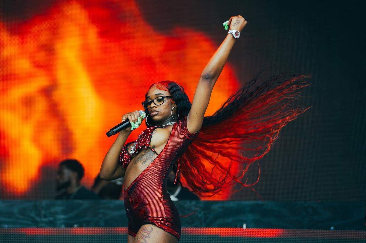 Sexxy Red performs on the Sprite State at Rolling Loud Miami on Friday, July 21, 2023. The St. Louis rapper is famously known for her song “Pound Town.”