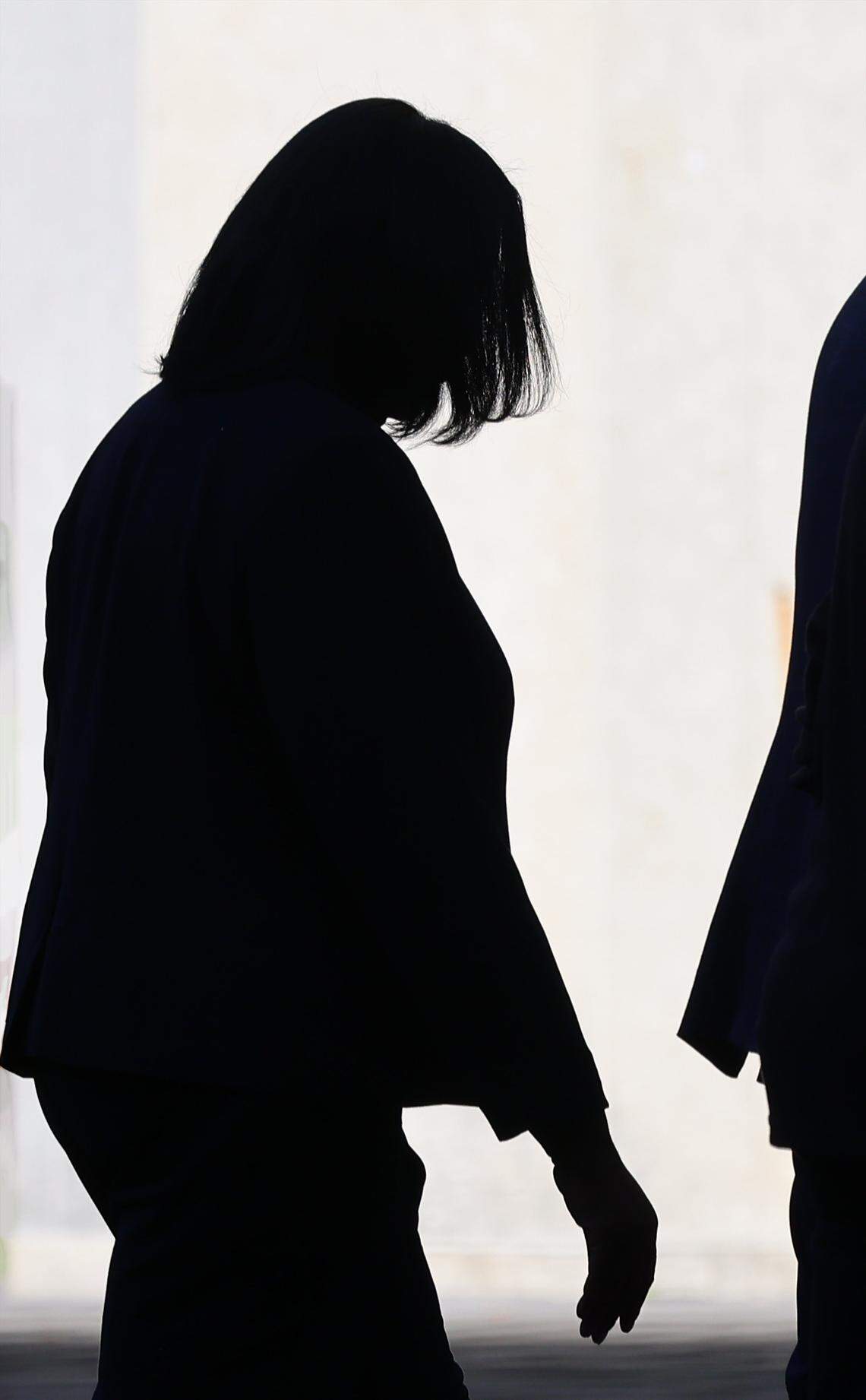 Charmaine Gatlin, the former chief operating officer of the Jackson Health Foundation, walks to Wilkie D. Ferguson Jr. Courthouse for sentencing on Wednesday, December 10, 2025, in Miami, Florida.