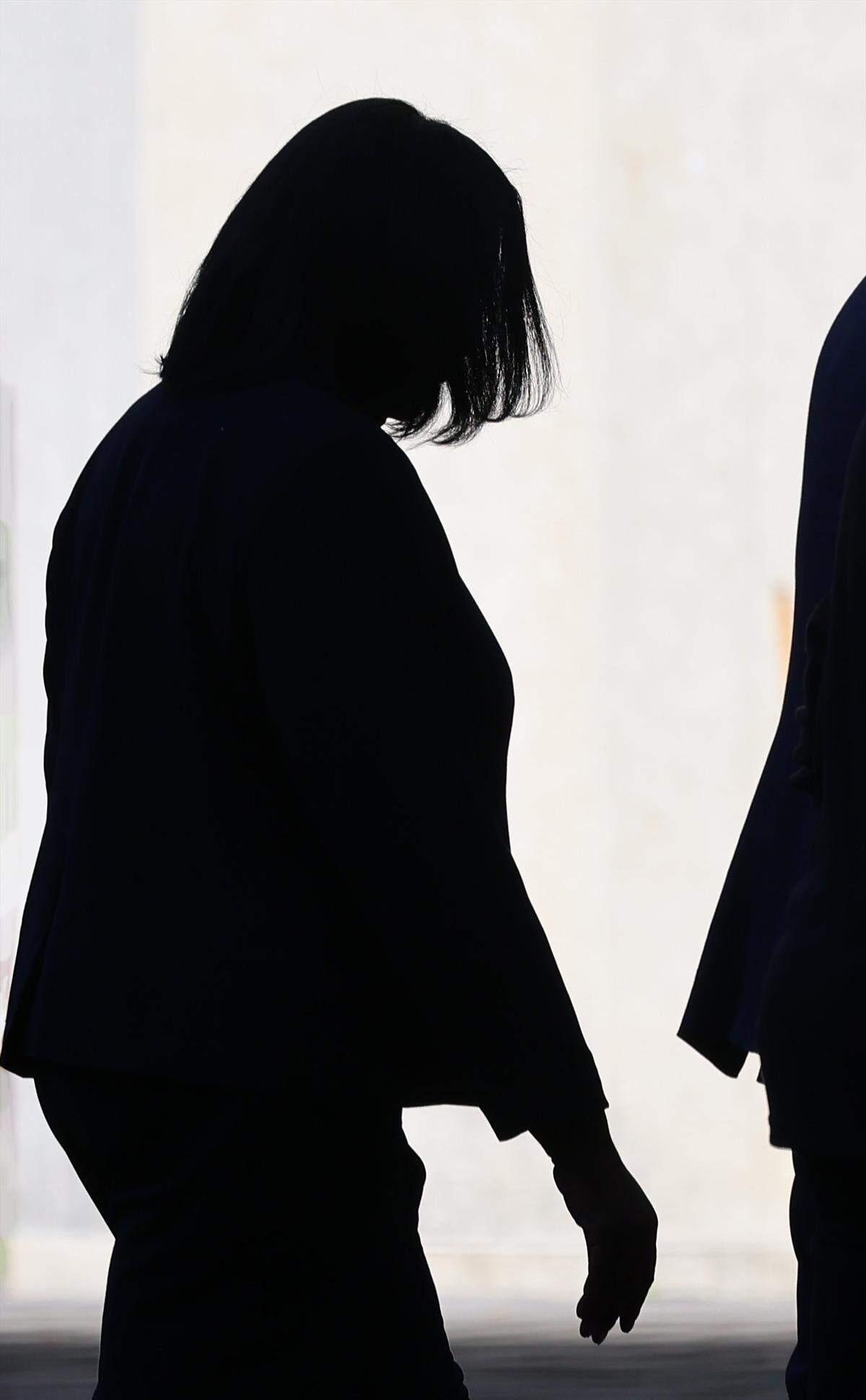 Charmaine Gatlin, the former chief operating officer of the Jackson Health Foundation, walks to Wilkie D. Ferguson Jr. Courthouse for sentencing on Wednesday, December 10, 2025, in Miami, Florida.