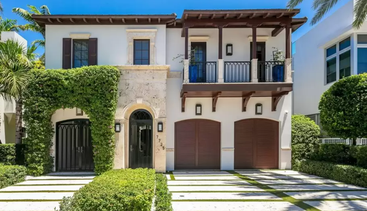 Located in North Beach, the house at 7725 Atlantic Way has verandas that overlook the house’s manicured gardens and the ocean.