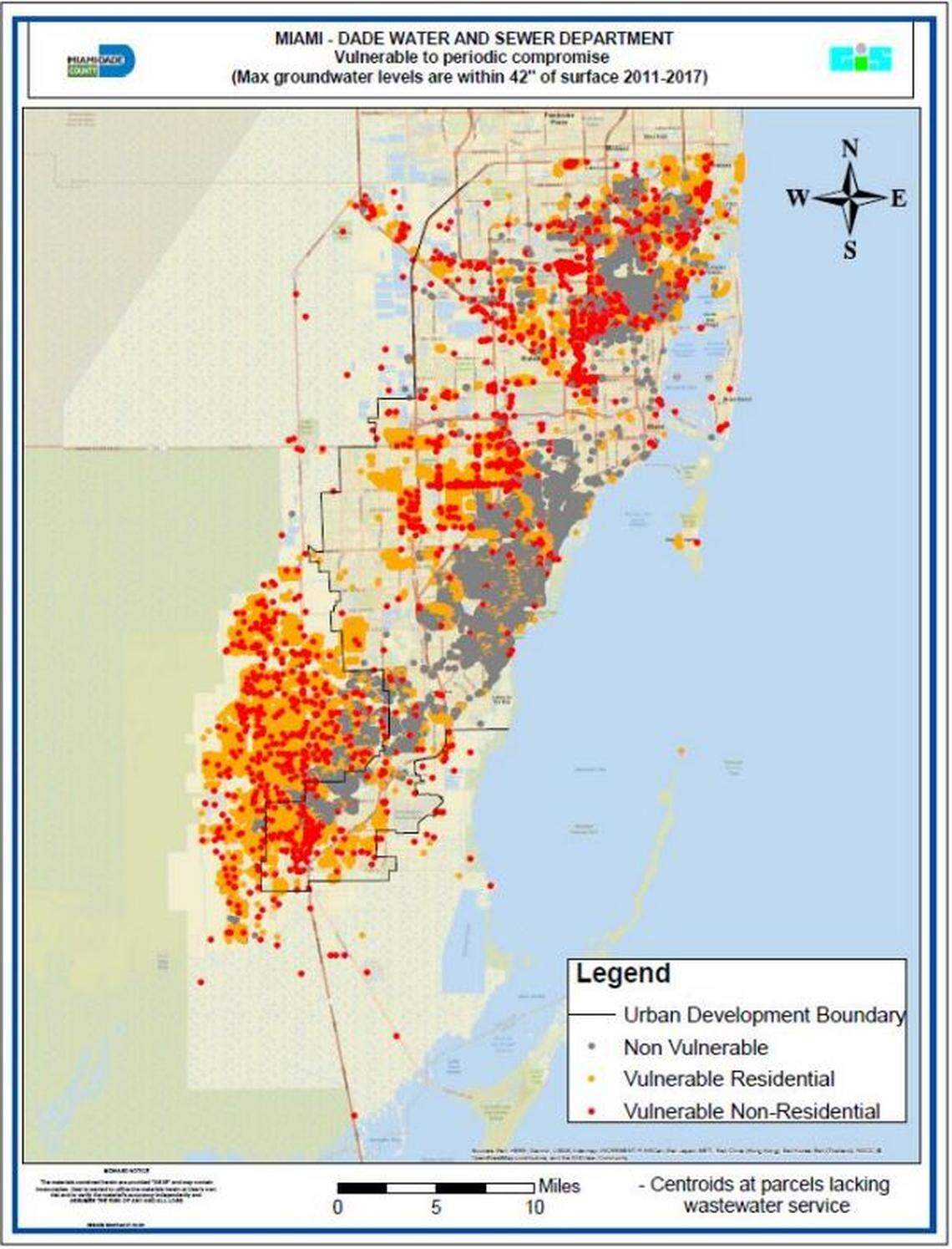More than half of Miami-Dade County’s 105,000 residential septic tanks have annual issues. A new report commissioned by the county shows that half of the county’s septic tanks break down yearly, a problem that sea level rise will worsen.