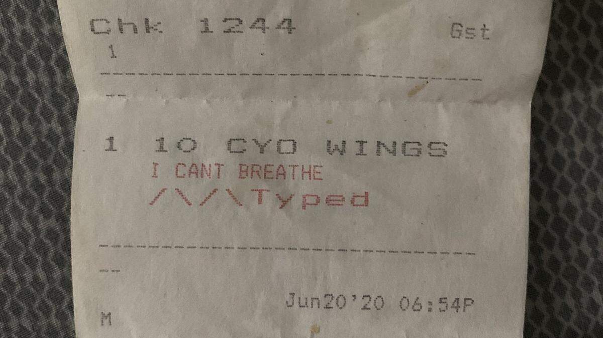 The owner of Kendall restaurant Hole in the Wall, renamed its blackened wings “I can’t breath,” the phrase last uttered by George Floyd who was killed while being detained by Minneapolis police, which has become a Black Lives Matter rallying cry.