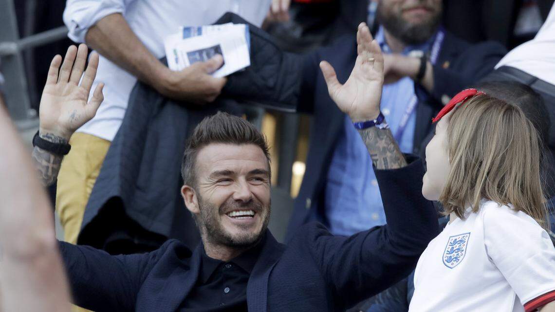 David Beckham and daughter watch England-Norway Women’s World Cup quarterfinal in France