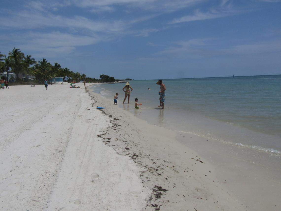 People went to Key West’s Smathers Beach on April 27, 2020, for the first time since the city closed it March 16 due to the threat of the novel coronavirus.
