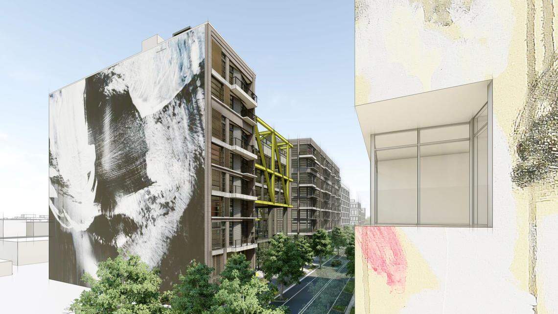 Representación arquitectónica del edificio de apartamentos Diesel Living, que estará en 161 NW 28 St., en Wynwood.