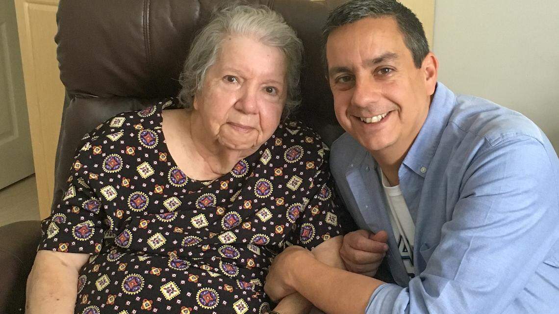 Rosa Zamanillo died Saturday at the Residential Plaza Blue Lagoon assisted living facility in Miami. She is here with her son, Jorge Zamanillo.
