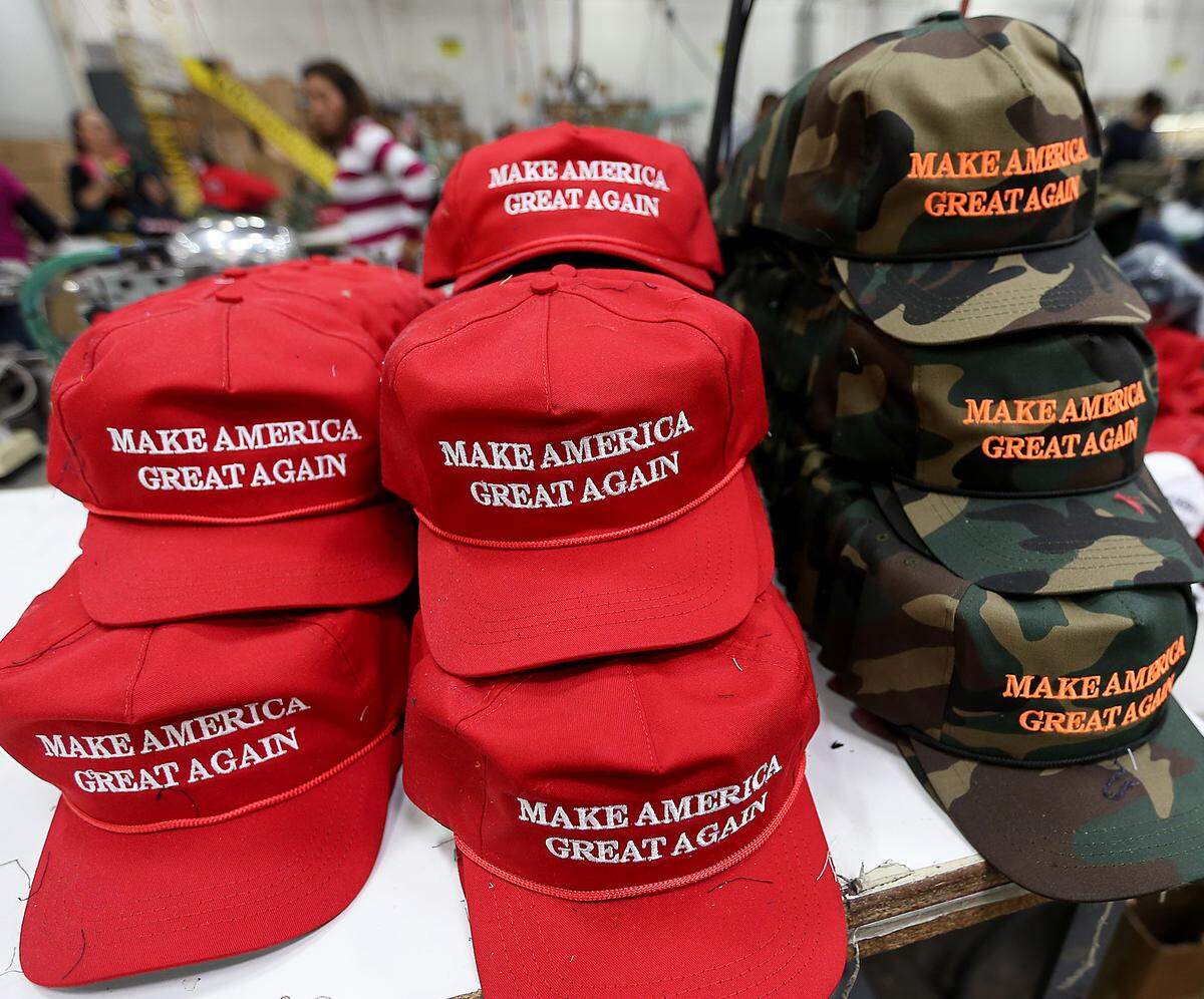 Donald Trump’s “Make America Great Again” baseball caps.