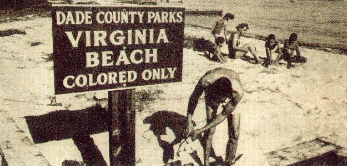 An archival photo shows a Black family enjoying a day at Virginia Key Beach Park, which was founded in 1945. The park is celebrating it’s 75th Anniversary and is getting a historic day recognition on Aug. 1, 2020.