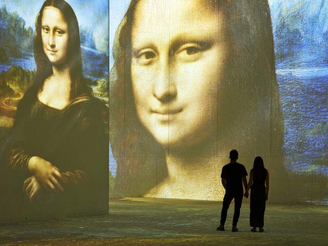 The “Mona Lisa Revealed” section of the exhibition uses imagery captured by special multi-spectral camera equipment.