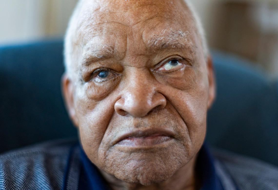 David Lawrence Adderley, 86, is photographed at his home in Miami-Dade on Thursday, Aug. 29, 2024.