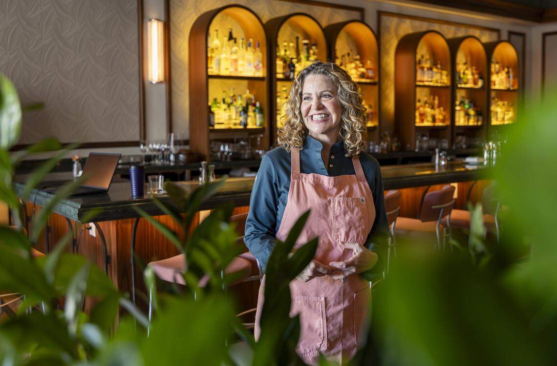 Chef Michelle Bernstein is photographed at her restaurant, Sra. Martinez, on Thursday, Jan. 29, 2026, in Coral Gables, Fla. Bernstein is being honored this year at the South Beach Wine & Food Festival.