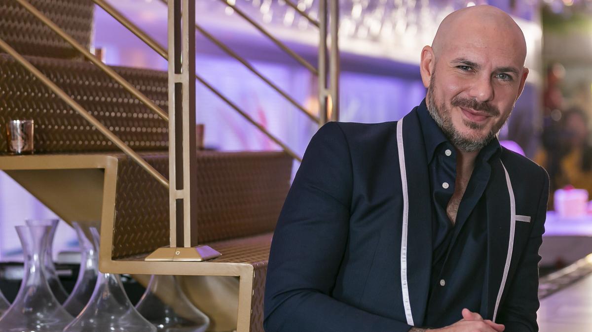Armando Christian Perez, who goes by his celebrity name “Pitbull,” holds a press event at his newly opened restaurant in Miami Beach, iLov305, on Tuesday, March 5, 2019.