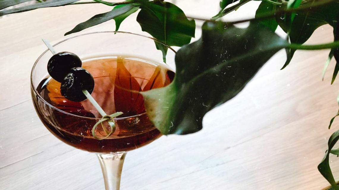 This Maple Manhattan recipe is a simple holiday twist on the cocktail classic