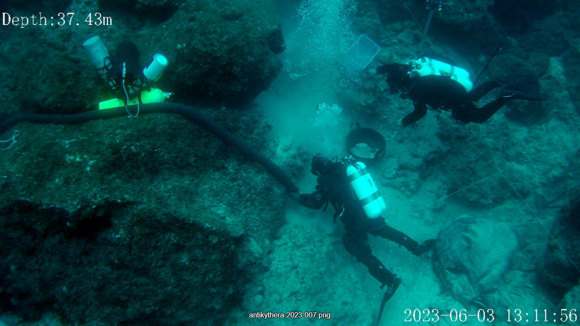 Divers used drones to explore the Antikythera shipwreck between May and June, according to officials.