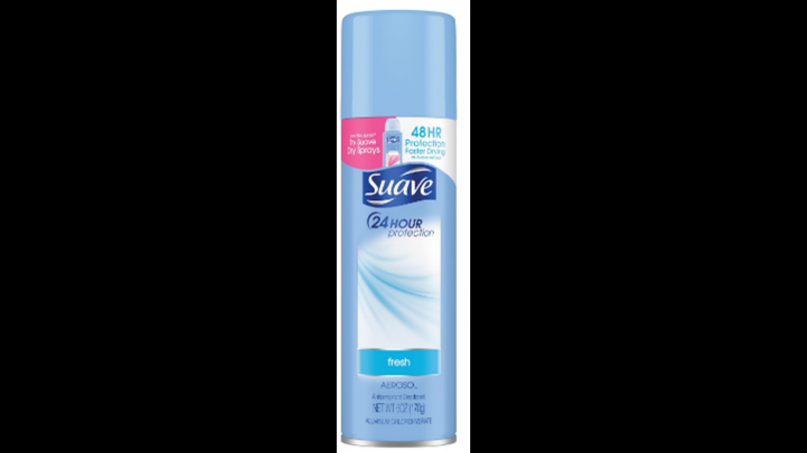 Two kinds of Suave 24-hour antiperspirants recalled for carcinogen content