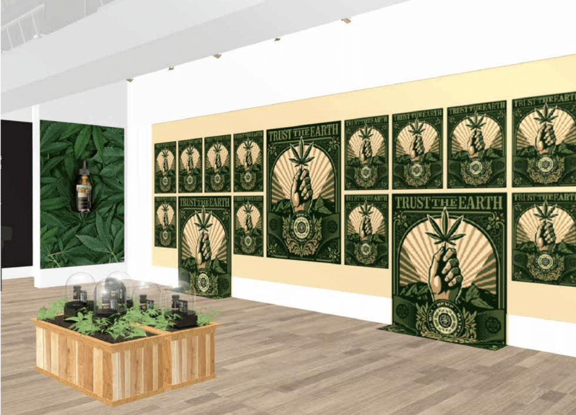 “Trust The Earth” items will also be available for purchase, featuring artwork by Studio Number One, which was founded by artist Shepard Fairey.