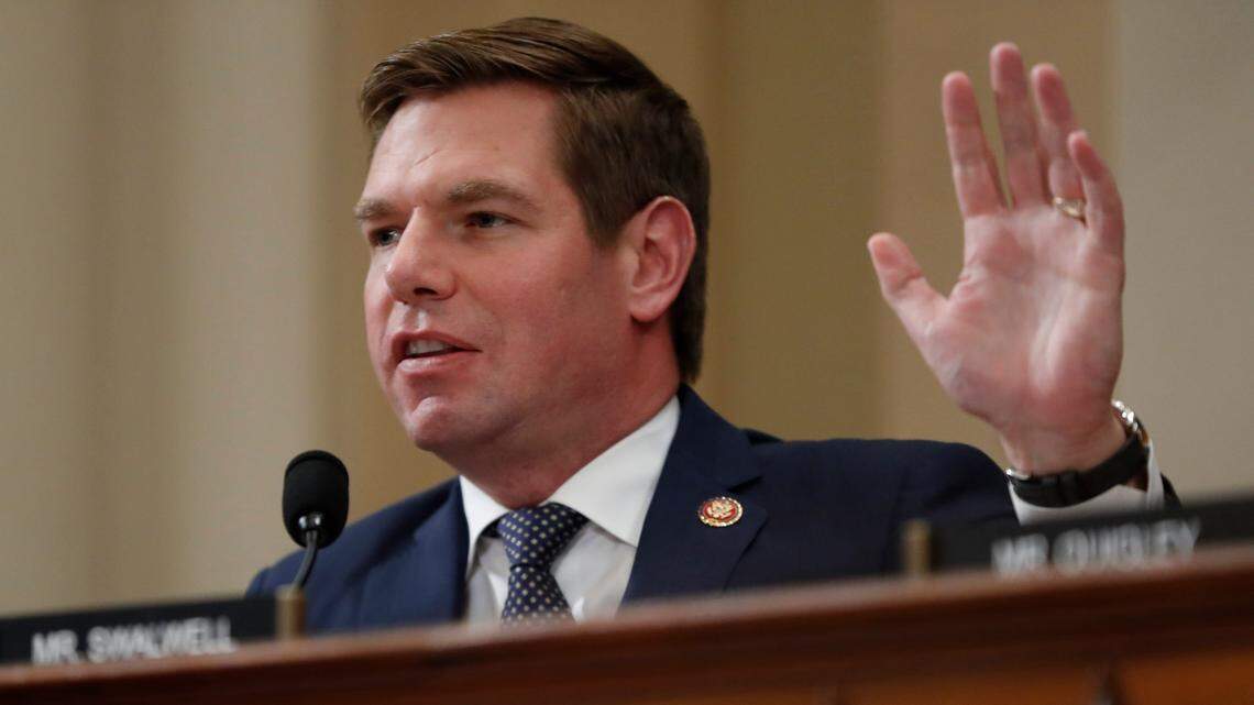 A man made violent threats against Rep. Eric Swalwell of California, warning he’d kill him in a series of calls made to his office, prosecutors say. 