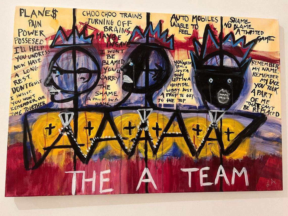 A photo of a piece Lindsey Acree, an artist in Brooklyn New York, made.