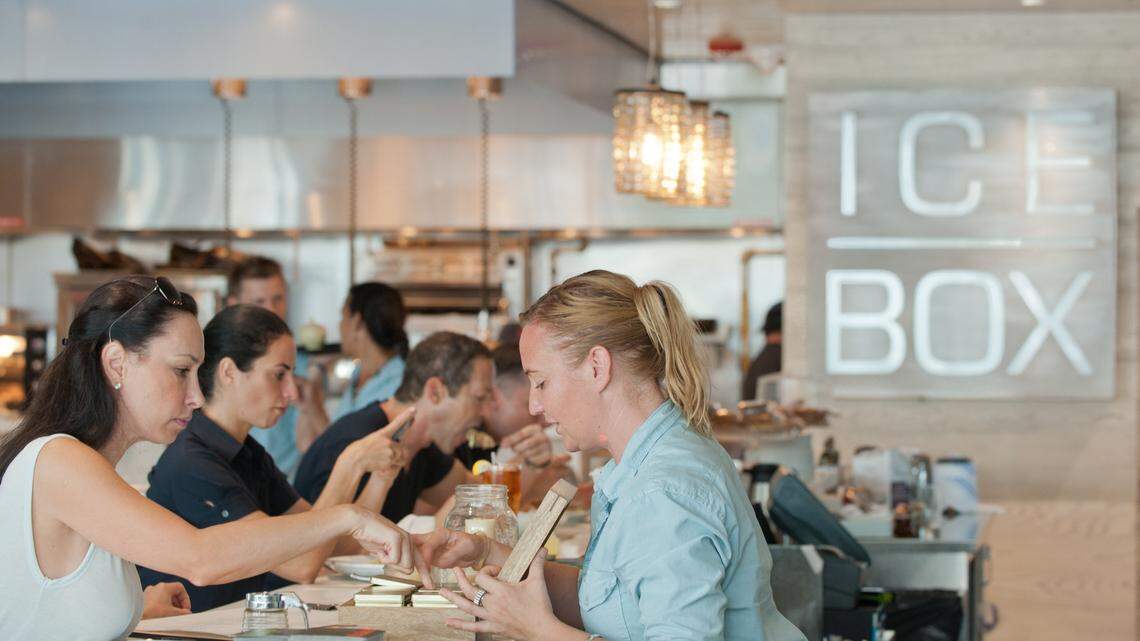 Diners at the Icebox Cafe when it opened in Sunset Harbour in 2013.