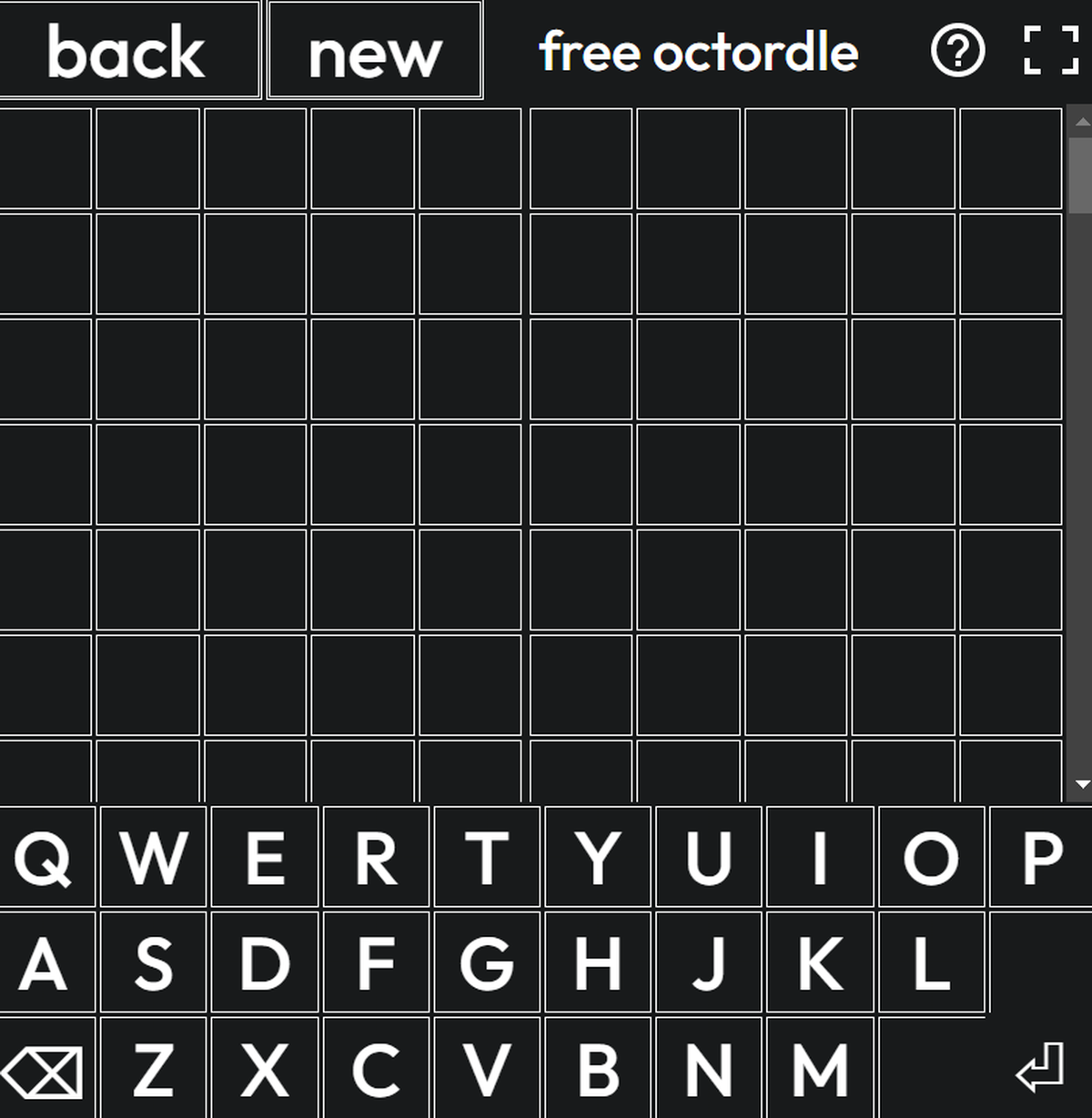 Quordle is 8 different Wordle games played at the same time.