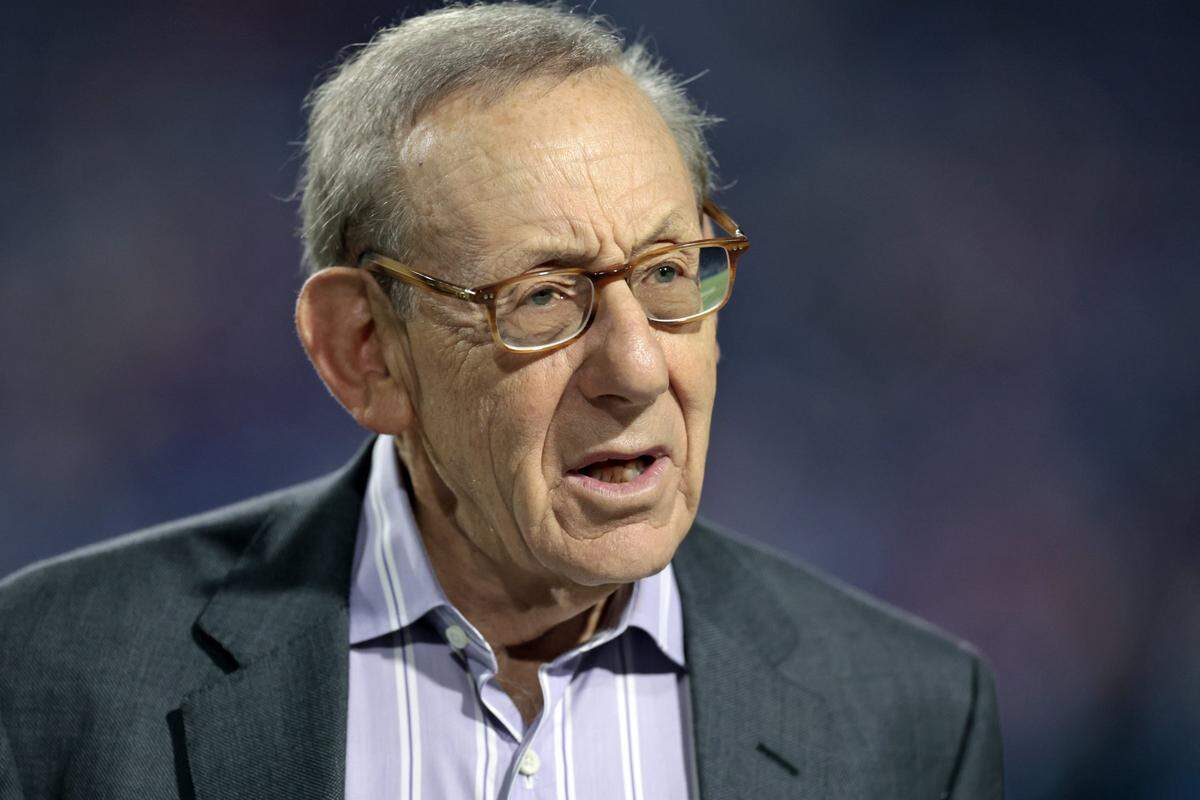 Miami Dolphins Chairman of the Board and Managing General Partner Stephen M. Ross, on the field before the start of the NFL football game against the Buffalo Bills at Highmark Stadium in Orchard Park, NY, on Thursday, September 18, 2025. 