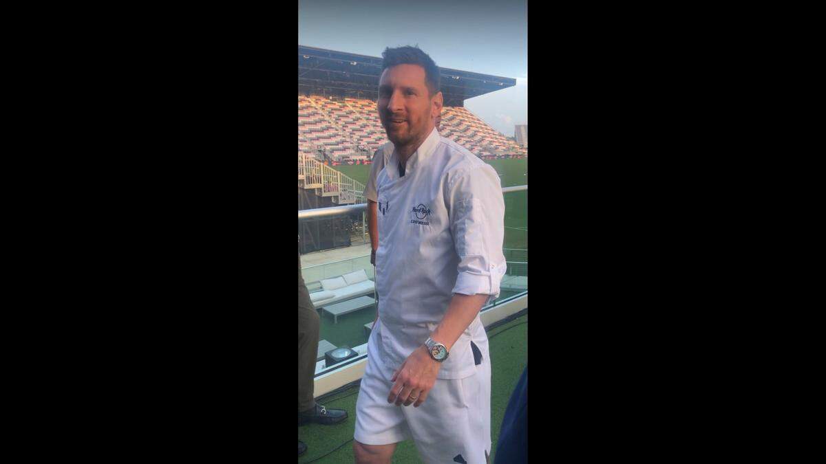 To celebrate the launch of his Hard Rock Messi Kids Menu, Inter Miami soccer star Lionel Messi hosted an event at DRV PNK Stadium&nbsp;in Fort Lauderdale on Oct. 2, 2023